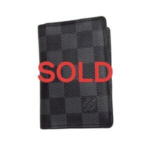 LOUIS VUITTON Organizer de Poshe Damier Graphite - Card Case 208-072825